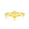Unaloe Women's Adjustable Ring With Crown And Heart In Sterling Silver With Gold Plated -  Handmade I In Gold