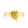 Unaloe Women's Adjustable Snake Ring In Sterling Silver With Gold Plated -  Handmade Italian Jewelry In Gold