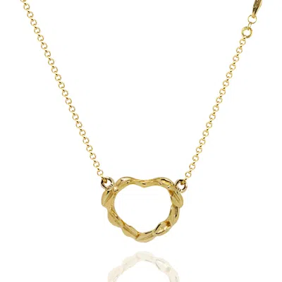 Unaloe Women's Belove Heart Necklace In Sterling Silver Gold Plated