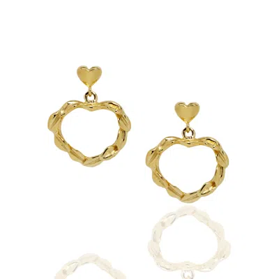 Unaloe Women's Belove  Earrings Gold-pated