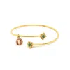 Unaloe Women's Bracelet Magnifica Gold Plated With Emerald