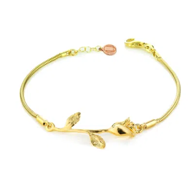 Unaloe Women's Bracelet Mood With Rose, Gold Plated