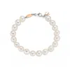 Unaloe Women's Bracelet White Pearls And Silver Beads