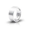 Unaloe Women's Classic Smooth French-edge Sterling Silver Band In Silver