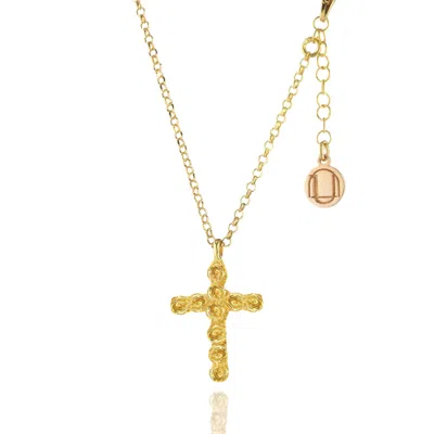 Unaloe Women's Cross Vanity Necklace Gold-plated