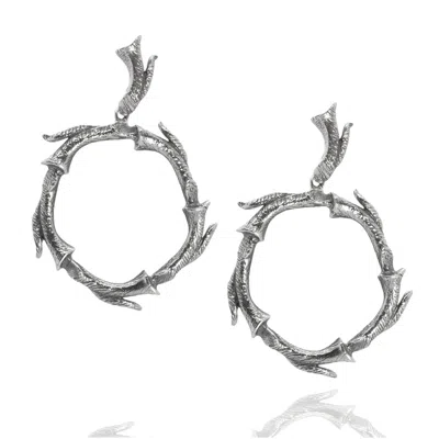 Unaloe Women's Earrings Arboreal Sterling Silver Pendant.
