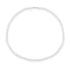 Unaloe Women's Elegant Five Millimeters Freshwater Pearl Necklace With Solid White Gold Clasp - Classic Bea