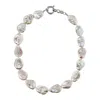 Unaloe Women's Elegant Long Necklace With Freshwater Cultured Baroque Pearls And Sterling Silver Lobster Cl
