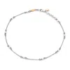 Unaloe Women's Elegant Soft Choker With Nine Natural Pearls And Silver Details