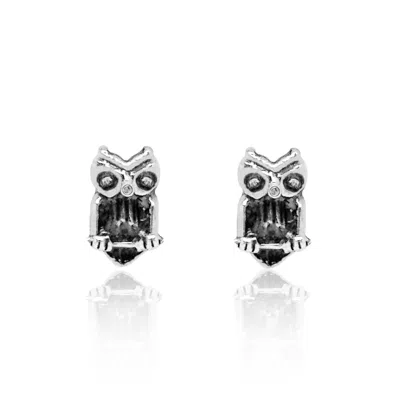 Unaloe Women's Elegant Sterling Silver Owl Earrings