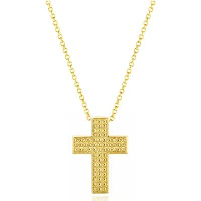 Unaloe Women's Ethereal Cross Necklace In Gold Vermeil