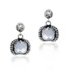 Unaloe Women's Fantasy Earrings Silver– Timeless Elegance With Blue Crystal