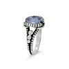Unaloe Women's Fantasy Ring Silver– Timeless Elegance With Blue Crystal