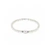 Unaloe Women's Freshwater Pearl Bracelet With Eighteen Kt White Gold And Safe Clasp