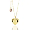 Unaloe Women's Gold-plated Heart Pendant Necklace In Sterling Silver – Elegant Love & Passion Jewelry Gift