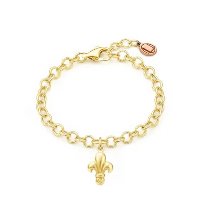 Unaloe Women's Gold Vermeil Lily Detail Bracelet – Contemporary Jewelry - Chic Accessory