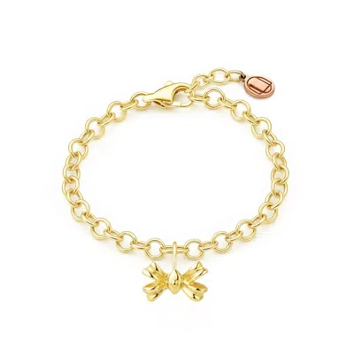 Unaloe Women's Gold Vermeil Puffed Bow Detail Bracelet – Contemporary Jewelry