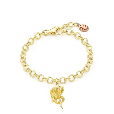 Unaloe Women's Gold Vermeil Serpent Snake Chain Bracelet – Handmade Fine Jewelry