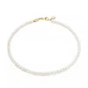 Unaloe Women's Gold / White Choker With Natural Pearls In Sterling Silver- Gold Plated In Multi