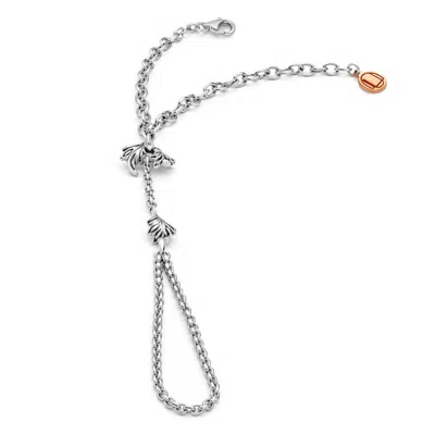 Unaloe Women's Leaf Hand Chain Bracelet – Sterling Silver
