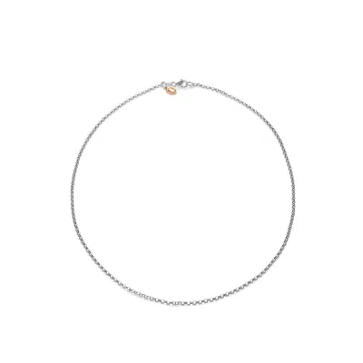 Unaloe Women's Luminous Necklace In Sterling Silver –  Forty Cm Chain