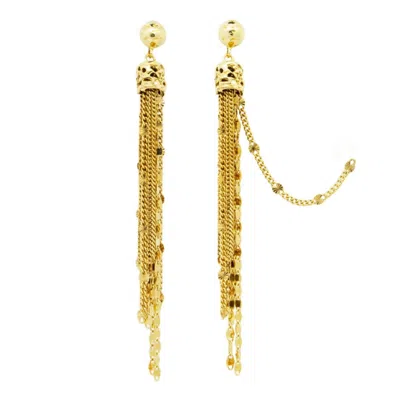 Unaloe Women's Marrakech Earrings Gright Drop Earrings In Sterling Silver, Gold Plated Vermeil