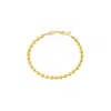 Unaloe Women's Mini Light Bubbles In Sterling Silver-gold Plated Bracelet With  Rose Gold Monogram In Gold