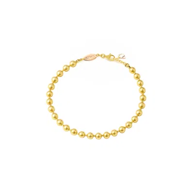 Unaloe Women's Mini Light Bubbles In Sterling Silver-gold Plated Bracelet With  Rose Gold Monogram