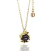 Unaloe Women's Natural Queen Necklace Gold-plated With Natural Amethyst In Gold