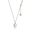 Unaloe Women's Necklace Sterling Silver With Mother Of Pearl Pendant In Silver