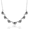 Unaloe Women's Necklace Sterling Silver With Seven Intertwined Hearts