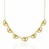 Unaloe Women's Necklace Sterling Silver With Seven Intertwined Hearts, Gold-plated