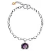 Unaloe Women's Pink / Purple Fantasy Bracelet Silver– Timeless Elegance With Purple Crystal
