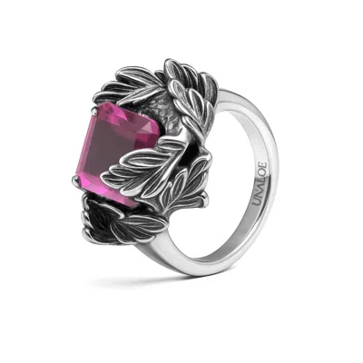 Unaloe Women's Pink / Silver Ring In Sterling Silver With  Pink Zirconia – Coleus Quadratus -  Handma In Multi