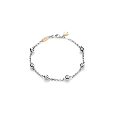 Unaloe Women's Precious Light Bracelet In Sterling Silver – Six Sparkling Silver Spheres