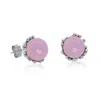 Unaloe Women's Ribes Earrings Silver With Natural Kunzinite In Silver