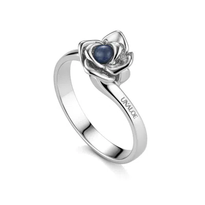 Unaloe Women's Silver / Blue Magnifica Ring Sterling Silver Sapphire In Multi