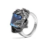 Unaloe Women's Silver / Blue Ring In Sterling Silver With Royal Blue Zirconia – Coleus Quadratus -  H In Multi