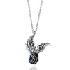 Unaloe Women's Silver / Green Divine  Necklace Silver With Natural Sapphire In Multi