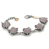 Unaloe Women's Silver / Pink Bracelet Ribes Sterling Silver With Natural Kunzinite In Multi