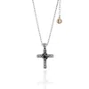 Unaloe Women's Silver / Red Purity Cross Silver Necklace With Ruby