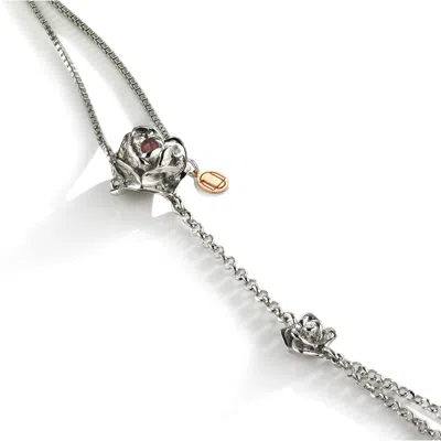 Unaloe Women's Silver / Red Rocks Hand-kissed Silver With Natural Ruby In Multi