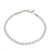 Unaloe Women's Silver / Rose Gold Sterling Silver Beaded Necklace With Rose Gold Details