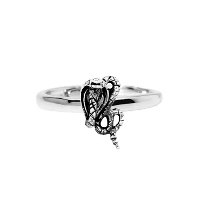 Unaloe Women's Silver Sterling Serpent Ring