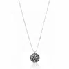 Unaloe Women's Silver Sterling Sphere Necklace With Intricate Engravings
