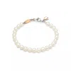 Unaloe Women's Silver / White Natural Pearl Strand Bracelet In Sterling Silver In Multi