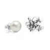 Unaloe Women's Silver / White Natural Queen Earrings In Sterling Silver With Natural Pearl In Multi