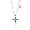Unaloe Women's Silver / White Sakros Cross Necklace In Sterling Silver With Natural Mother Of Pearl