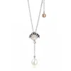 Unaloe Women's Silver / White Sterling Silver Marine Pearl Necklace