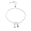 Unaloe Women's Stering Silver Bracelet With Two Baby Charms
